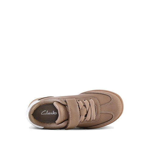 Clarks Jasper Jnr Taupe Boys Toddlers Sneaker Street Shoe